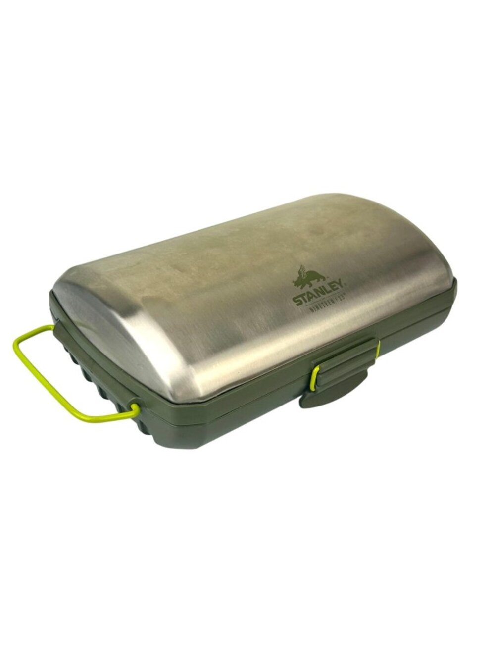 Stanley Nineteen 13 Stainless Steel Clam Shell Man Sandwich Lunchbox RARE 95 CU
